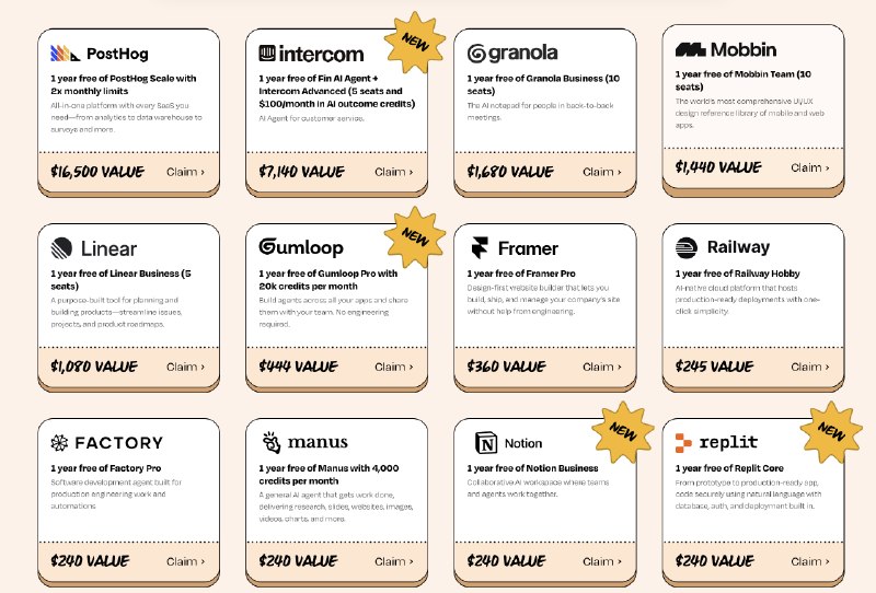 lenny's newsletter 大礼包更新了!加入了很多新的福利，包括一年的supabase pro，google AI pro等，不过是400刀的insider档位独享（图1）对于咱独立开发者而言，还是很划算的，Google AI，supabase，manus，cursor，warp，这些很常用的产品就已经回本了lenny's newsletter 大礼包更新了!加入了很多新的福利，包括一年的supabase pro，google AI pro等，不过是400刀的insider档位独享（图1）对于咱独立开发者而言，还是很划算的，Google AI，supabase，manus，cursor，warp，这些很常用的产品就已经回本了