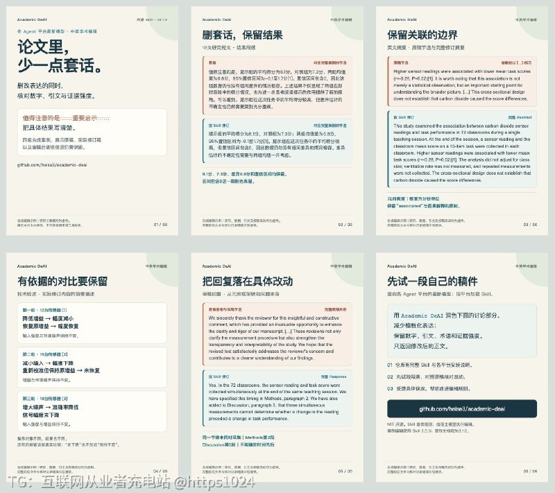为学术论文提供中英双语去模板化编辑，删掉空泛开头和机械段落的同时保留数据、引文、术语和证据强度