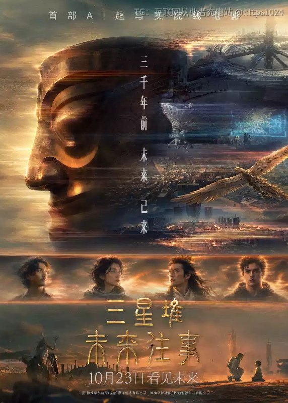 国内首部拿到 龙标 的AI全流程院线电影 三星堆：未来往事 10月23日上映首日票房仅约31.8万元，但是项目成本达千万元级别🤡 果然AI视频有点烧钱@