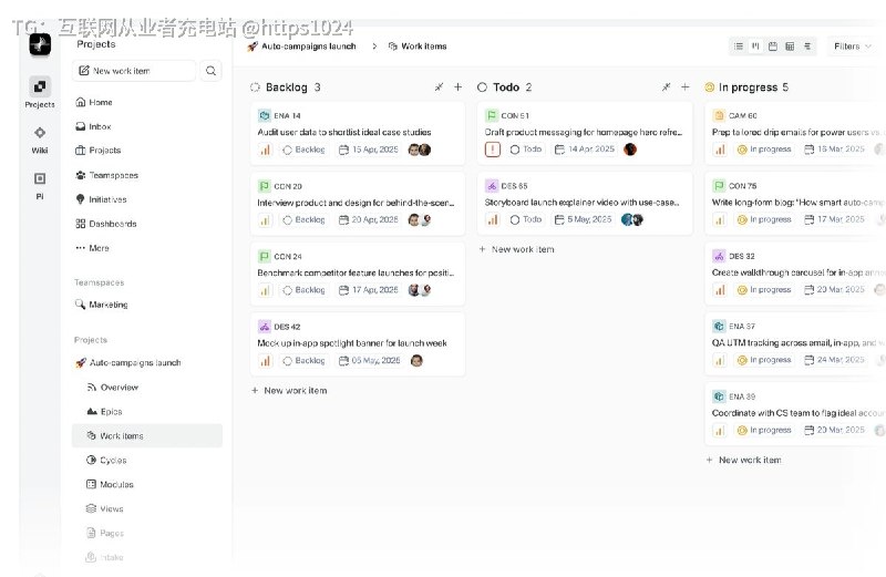 给团队一个可以自己部署的项目管理工具，管 issue、cycle、模块和路线图，替代 Jira、Linear、Monday、ClickUp 这类商业方案