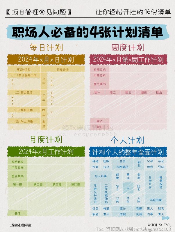 【收好这16份工作清单📋让你在职场轻松开挂】💪想要在职场上开挂？这16张工作清单绝对能帮你提升竞争力，甩掉对手一大截！㊙️不仅仅是操作指南，更能助你以一个全面的视角，避免工作中的各种小失误和“遗忘”