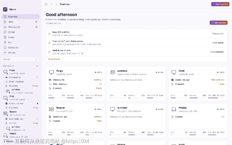 用一个 Rust 桌面应用管住多台机器上的 agent 会、远程桌面、文件和 GitHub runner