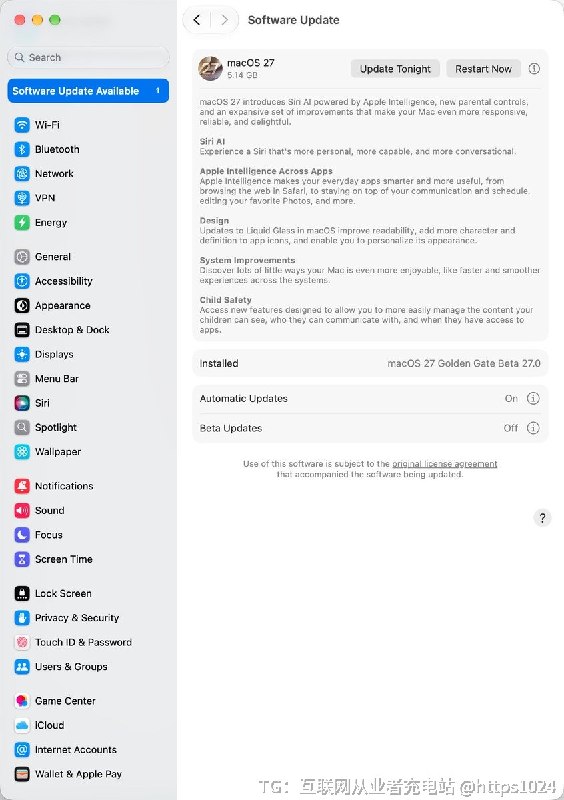 国行的 macOS 27 更新日志为啥有 Siri Ai 和Apple intelligent 🥲🧵 Thread:ios 更的时候也有 但是还是瞎激动了一下 也没放开其实我也是 激动过早了 更新完没变化@