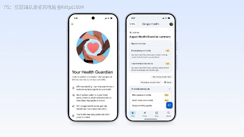 Google Health 推出 Health Guardian 健康守护也是融入了AI 功能 可以在后台 24 小时不间断地默默监测你的健康数据但是这项功能只针对 Pixel Watch 或 Fitbit AirApple Watch 用户暂时用不了🥲有个问是Google Health 外面UI好看里面的某些UI感觉还没有改完@