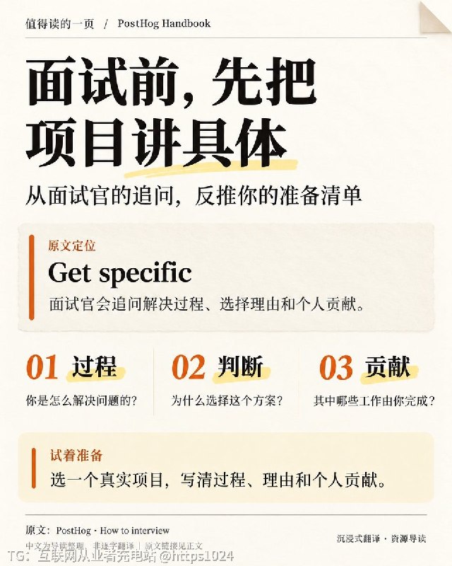简历上的项目，哪些是你真正主导的？PostHog 公开的面试官指南里，有一节专门讲如何追问项目细节