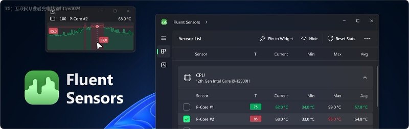 Windows 11 上缺一个长得像系统原生的监控工具，这个项目把 CPU、GPU、内存、温度、风扇这些深层数据塞进干净的 Fluent 界面里让你直接看