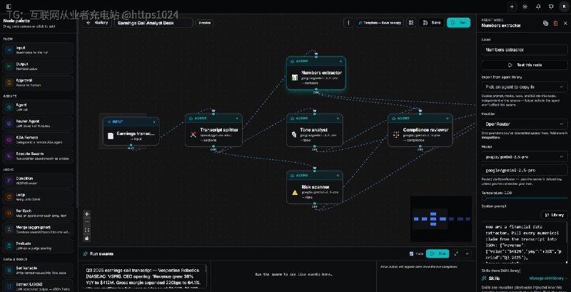 一套能自己部署的 agentic AI + BI 平台：建 agent、跑多 agent swarm、接知识库和数据源、看完整执行轨迹，全部跑在自己机器和自己的 API Key 上