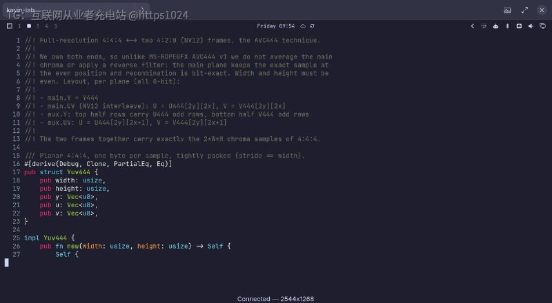 用一条 ssh 连接把另一台机器的 Hyprland 会投到自己窗口里，两端只靠 ssh 通信，不需要开端口、注册账号或中转服务器