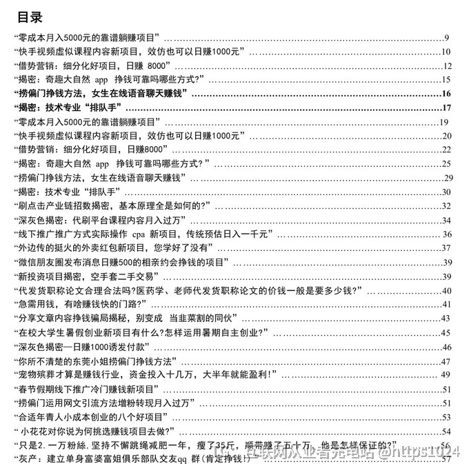 《捞偏门》：揭秘快速赚钱项目与灰色产业链内幕