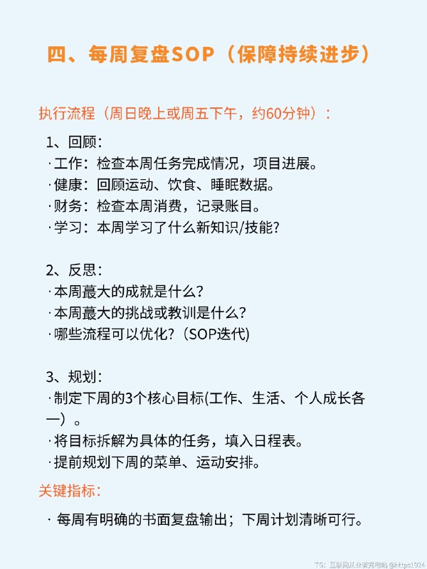 🎯打工人必看！尽早建立个人SOP❗ 宝子们，对于咱们普通打工人来说，那些高大上的理论真不如接地气的方法👏
