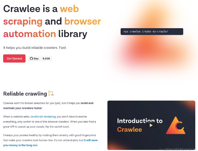 通过这个工具，让我找到了它底层使用的宝藏爬虫工具 - Crawlee