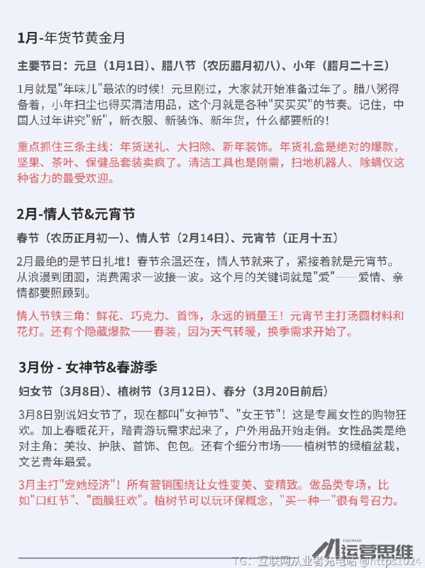 【做电商如何选品？电商季节性爆品推荐】📆【全年12个月选品运营思路】每个月都有不同的消费高峰，不懂节奏，就等于白做电商