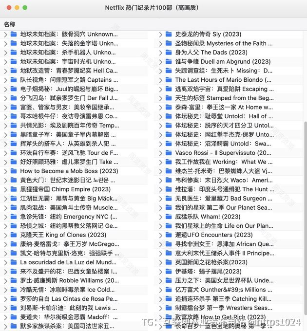 Netflix 热门纪录片100部（高画质）