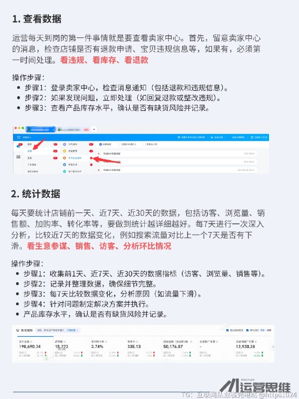 电商运营必备：每天的工作SOP流程 电商运营每一天的工作怎么安排才高效？今天给大家分享一个简单的 电商运营SOP，帮助大家整理每天的工作任务，提高效率，避免遗漏重要环节