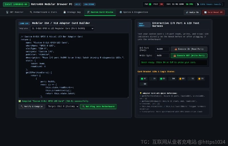 在浏览器里直接跑完整的 Intel 80486DX2 电脑，省掉虚拟机、安装和插件，用来启动 FreeDOS 和经典 DOS 游戏