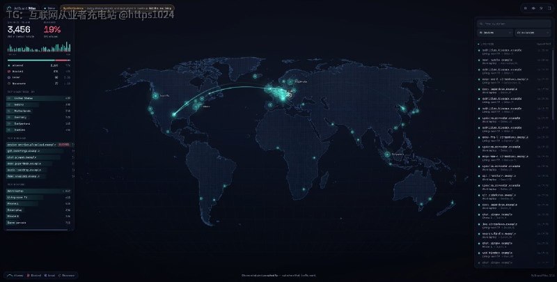 这个有点意思，把 AdGuard Home 的 DNS 查询日志画成一张实时世界地图，让家里哪台设备在问哪个域名、答案落在哪个国家变得一眼可见