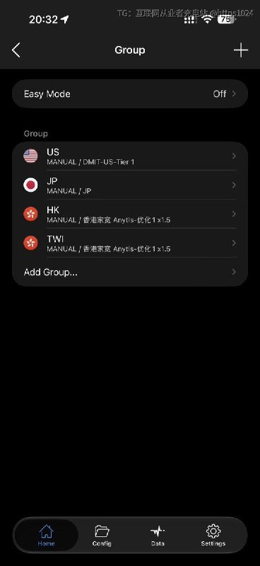 了解了一下小火箭的策略分组功能 用上了 还不错😌在主页直接下拉的 看到的是 Proxy Group ，是配置文件里的代理策略组（[Proxy Group]），可做手动选择、自动测速、故障切换、负载均衡等高级分流，类似于clash分流【图一】而全局路由Global Routing 里面的 Group 是普通节点分组，用来把节点按 US/JP/HK/等自己想要的分类并手动切换【图二、图三】区别是：Group 主要是管节点怎么归类和手动选，而Proxy Group 管的是流量命中后怎么自动选节点，偏clash@