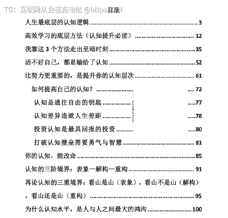 《认知升级手册》深度解析人生底层认知逻辑，揭示认知差异如何决定命运，帮助你走出至暗时刻，实现认知重构与自我突破
