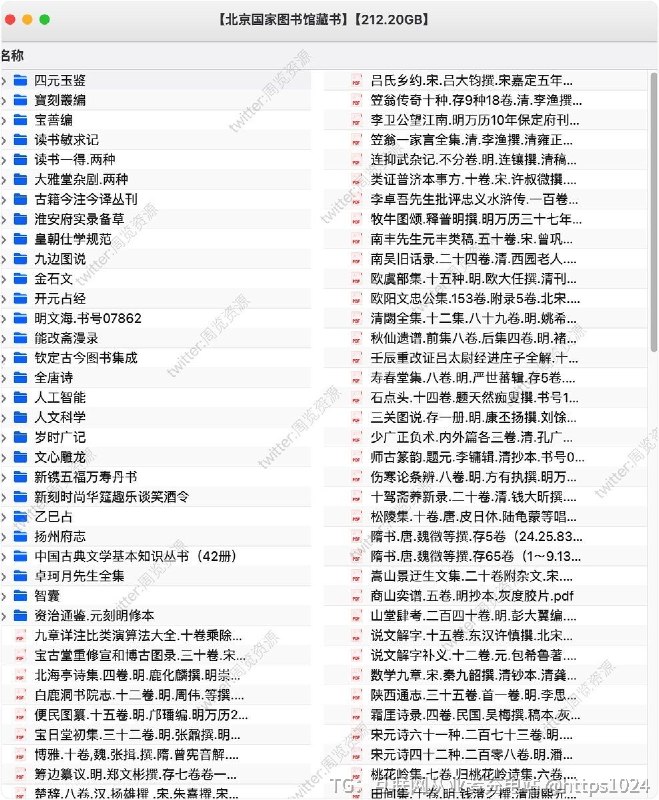北京国家图书馆藏书合集🔗：