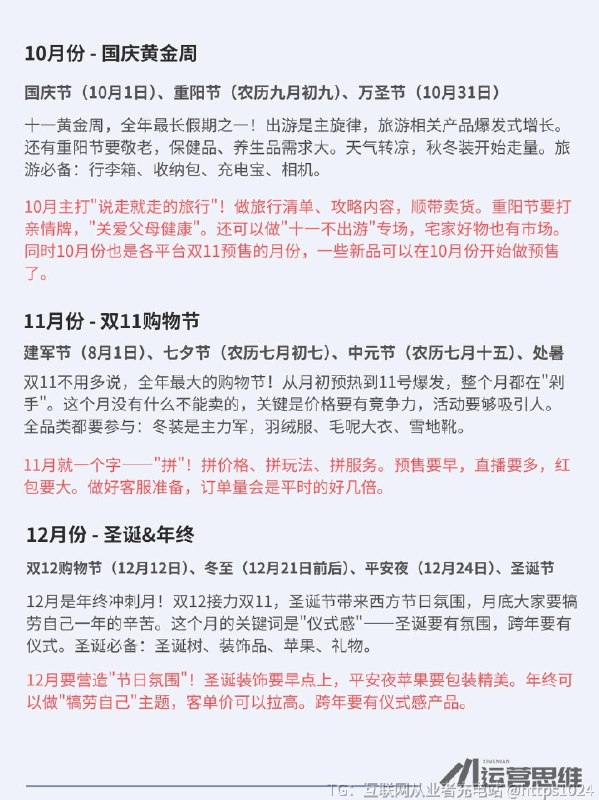 【做电商如何选品？电商季节性爆品推荐】📆【全年12个月选品运营思路】每个月都有不同的消费高峰，不懂节奏，就等于白做电商