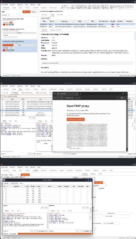 Burp Suite 的拦截、重放和爆破流程熟，但要付费；OpenTRAP 把这套操作搬到开源界面上，扫描交给 OWASP ZAP
