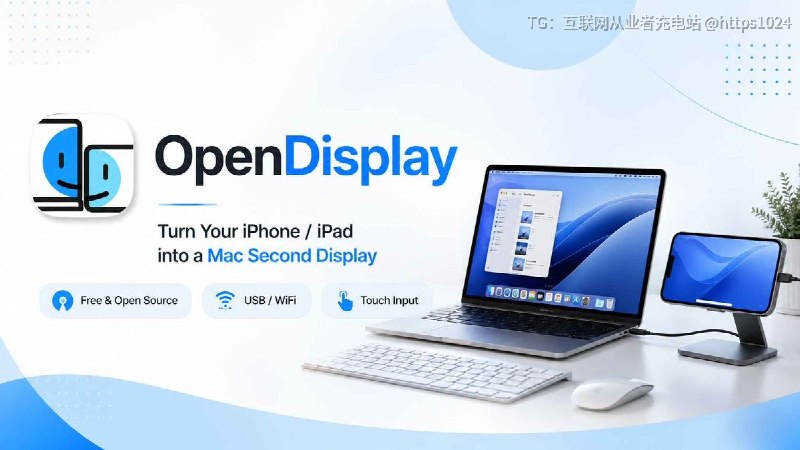 Turn idle iPhone / iPad into Mac secondary screen?🥸OpenDisplay: Free open-source tool that turns iPhone/iPad into a real extended display.USB/WiFi connection, touch input, no same Apple ID required.Great open-source alternative to Sidecar & Duet Display.🧵 Thread:OpenDisplay: Open-source Mac Secondary Screen ToolTurns iPhone/iPad into an external display.👉@