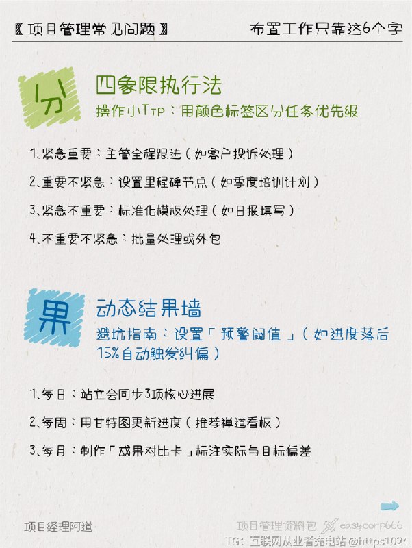 【告别无效管理✋🏻布置工作只靠6个字】✨ 为什么明明布置了任务，结果却总打折扣？❓你是否也遇到过这样的困扰：明明交代了清晰的任务，下属却总在细节上出错？❓项目进度总卡在某个环节无法推进？👉🏻今天分享一套经过500+团队验证的「六步法则」，帮你从根源提升执行力！﻿ ﻿ ﻿ ﻿ ﻿ ﻿ ﻿ ﻿ ﻿ ﻿@