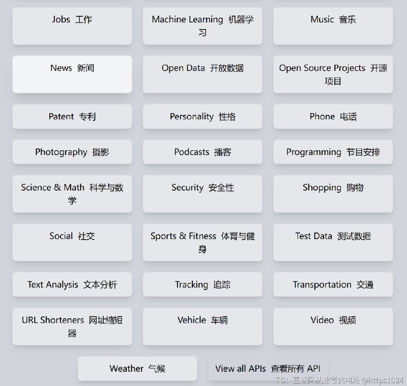 分享一个免费API公共分类合集（一看是按开头字母排序的就知道不简单，看了一下只有你想不到，没有不收录的😂）{public-apis 公共API集合}🧐这是一个社区维护的公共API集合，包含动物、动漫、区块链、金融等超100种领域的免费API，为开发者提供无需自建后端即可使用的资源库