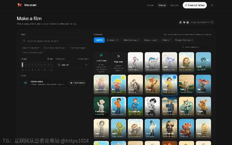 Storycast 是个纯前端 Vite 项目，在浏览器里跑，用你自己的 fal key 把整条视频生成流水线串起来