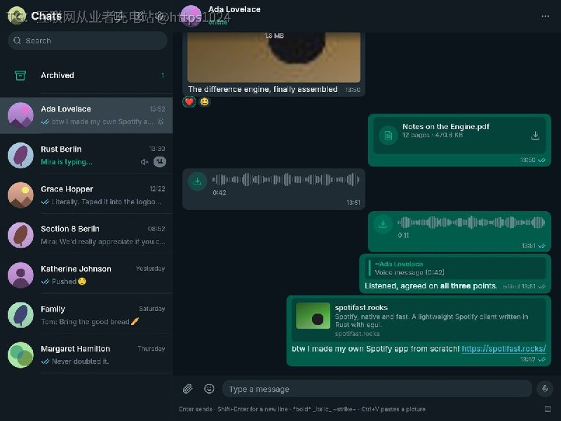 ZapFast 拿 Rust 加 egui 写桌面 WhatsApp，底层走 whatsapp-rust 对接 Web 协议，跑在 Linux、macOS、Windows 三端，扫码或填手机号绑手机，历史消息同步下来塞进本地一个 SQLite 文件