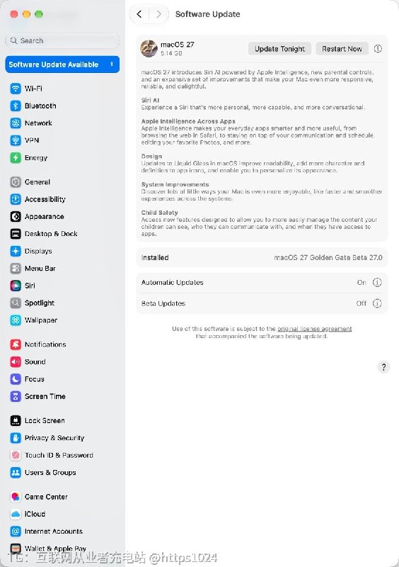 忘记删掉了呗🧵 Thread:国行的 macOS 27 更新日志为啥有 Siri Ai 和Apple intelligent 🥲大概率了 国行更新完啥都没@